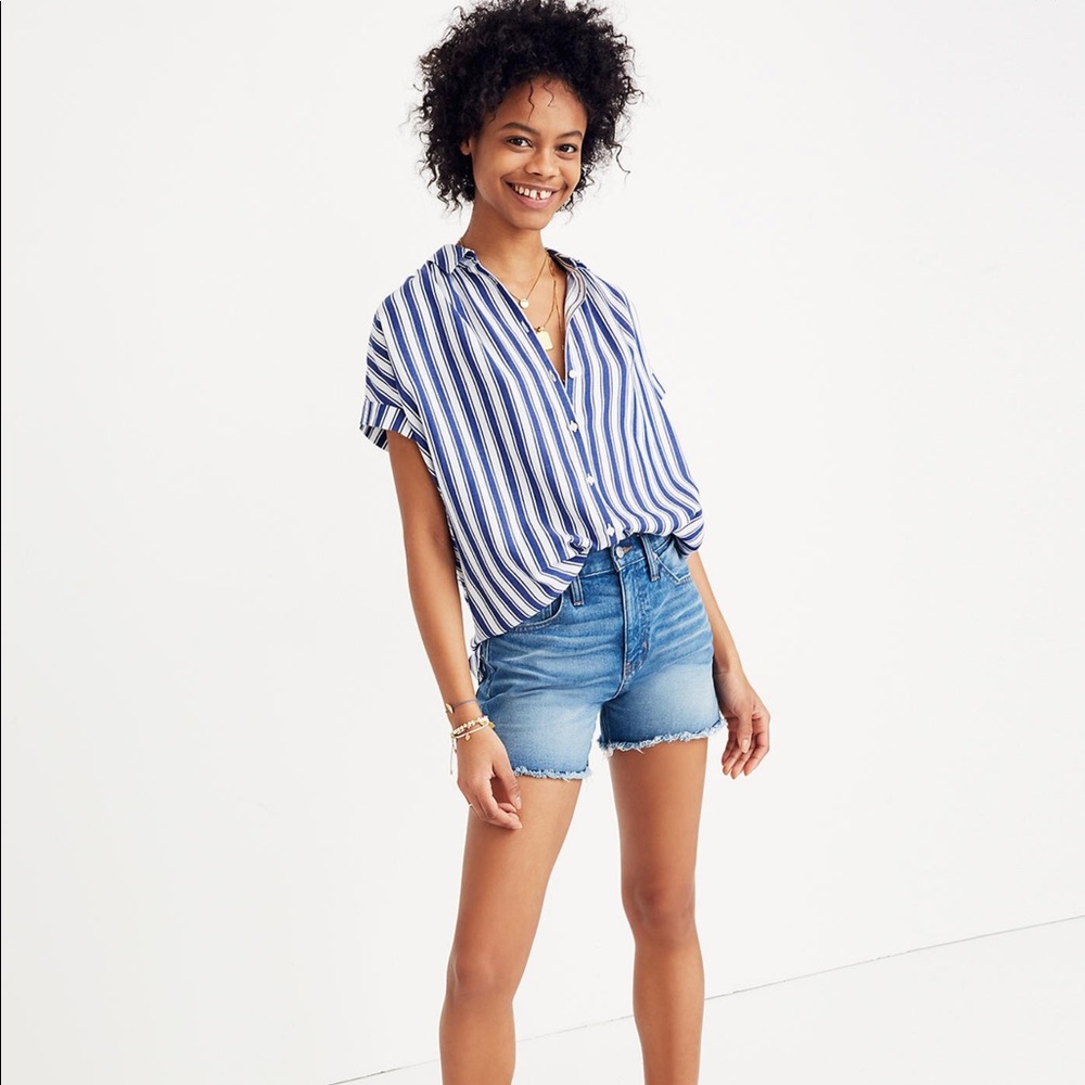 Madewell Central Shirt in Shea Stripe XXS